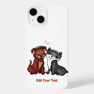 Kitty and Puppy , Edit Your Text Case-Mate iPhone 14 Case