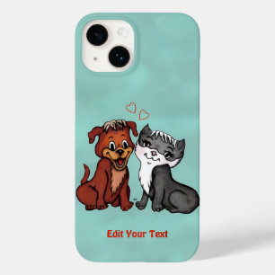 Kitty and Puppy , Edit Your Text Case-Mate iPhone 14 Case