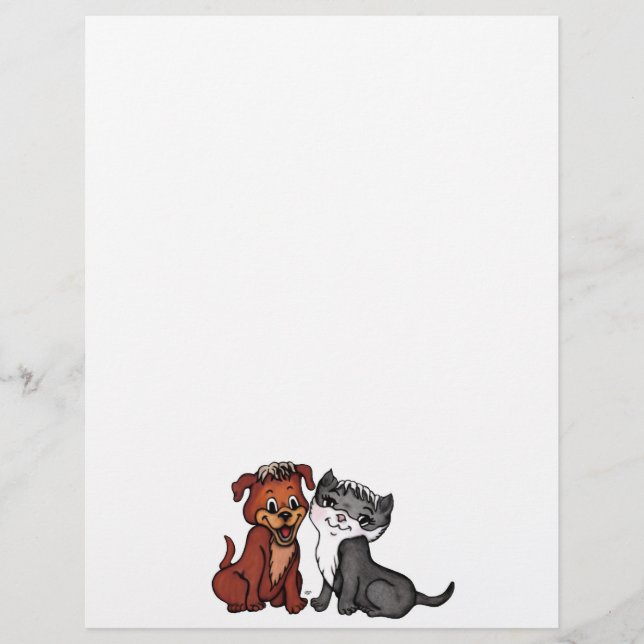 Kitty and Puppy Letterhead (Front)