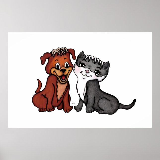 Kitty and Puppy Poster (Front)
