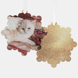 Kitty Angel for Christmas Ornament Card