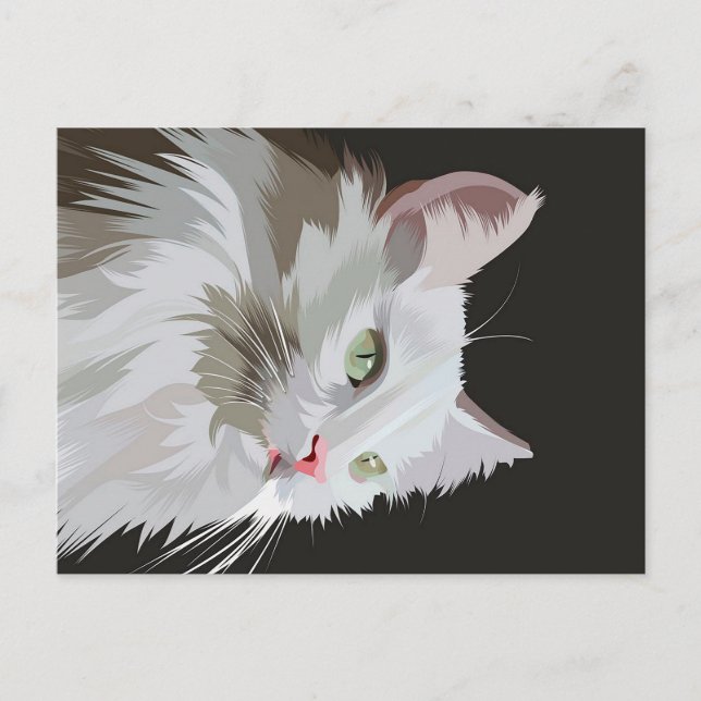 Kitty Animal Lovers Gift  Holiday Postcard (Front)