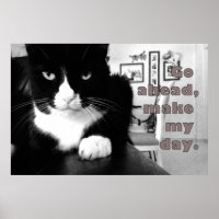 Kitty Attitude - Go Ahead, Make My Day Poster