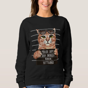 Kitty Bad Prisoner Humourous Graphic Cat Sweatshirt