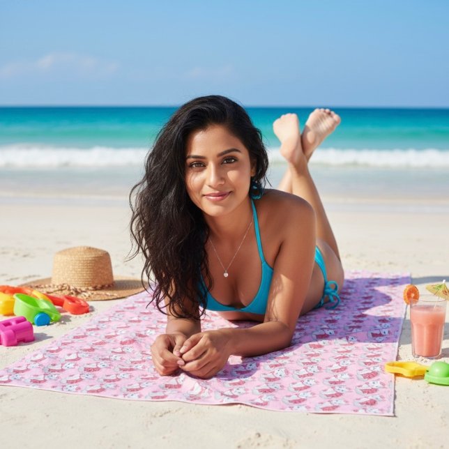 Kitty Beach Towel (Creator Uploaded)