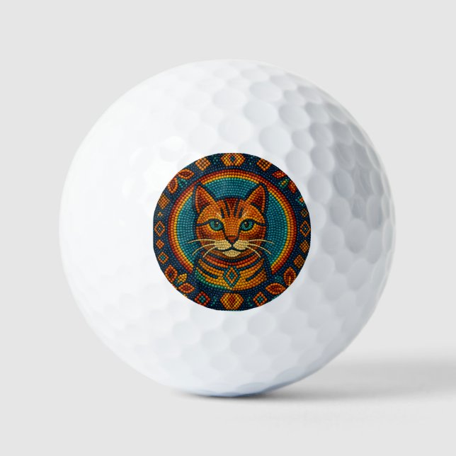 Kitty Bead Design Golf Balls (Front)