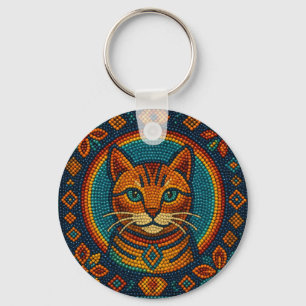 Kitty Bead Design Keychain
