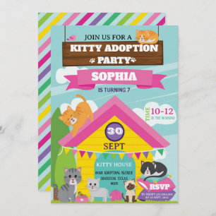Kitty Birthday Invitation / Girl Kitten Party