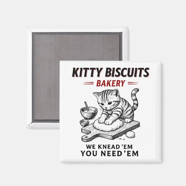 Kitty Biscuits Bakery Magnet (Front/Back)