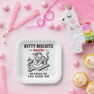 Kitty Biscuits Bakery Paper Plate
