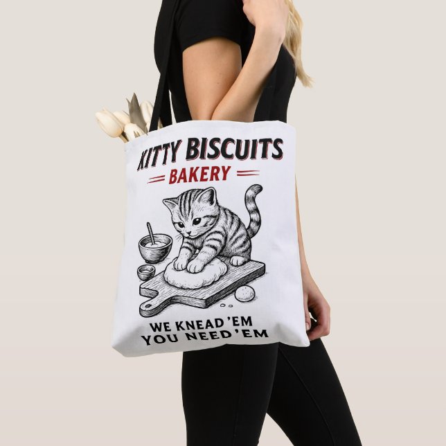Kitty Biscuits Bakery Tote Bag (Close Up)