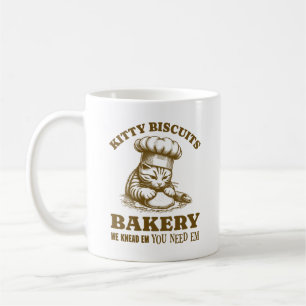 Kitty Biscuits Bakery We Knead Em You Need Em Coffee Mug