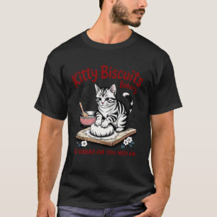 Kitty Biscuits We Knead Em You Need Em Funny Cat L T-Shirt
