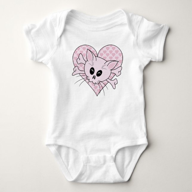 Kitty Bones Baby Bodysuit (Front)