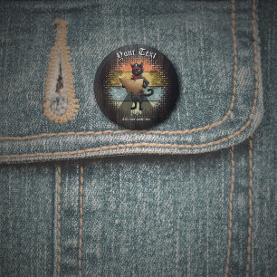 Kitty Buccaneer's Sunset Quest 1 Inch Round Button