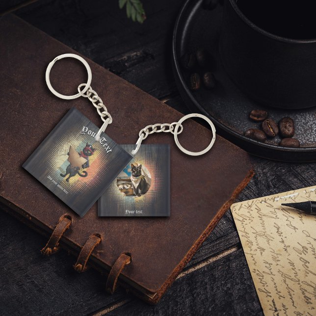 Kitty Buccaneer's Sunset Quest Square Keychain (Kitty Buccaneer's Sunset Quest Square Keychain)
