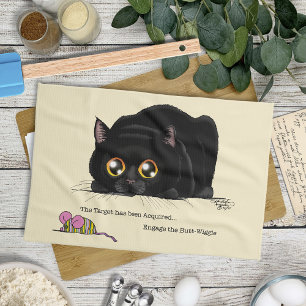 Kitty Butt-Wiggle Kitchen Towel
