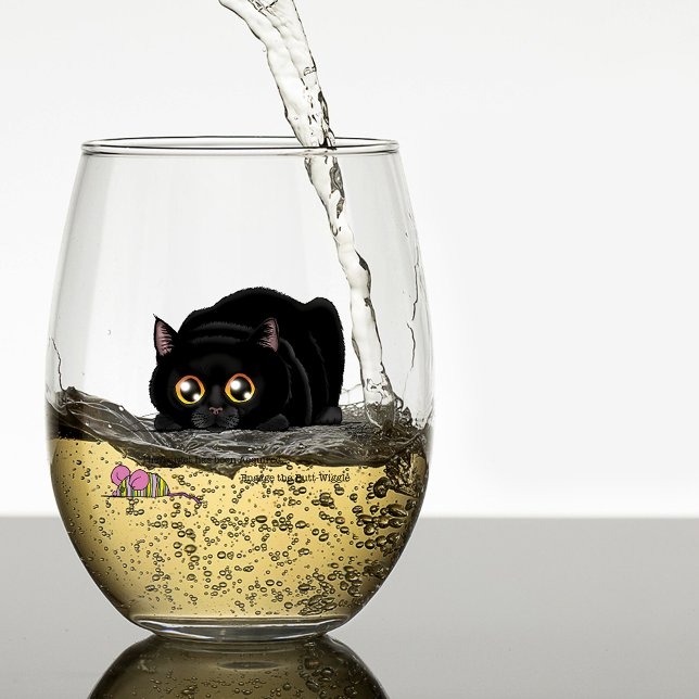Kitty Butt Wiggle Stemless Wine Glass (Creator Uploaded)