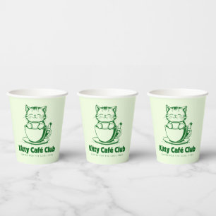 Kitty Café Club – Coffee for the Cool Ones Paper Cups