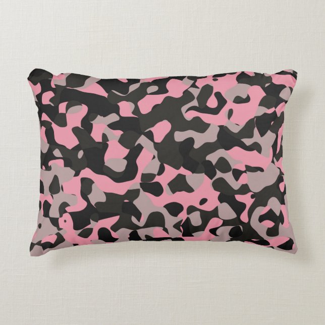 Kitty Camo Decorative Pillow (Front)