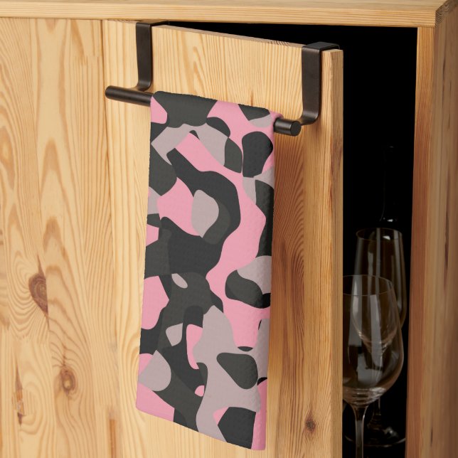Kitty Camo Kitchen Towel (Thirds Fold)