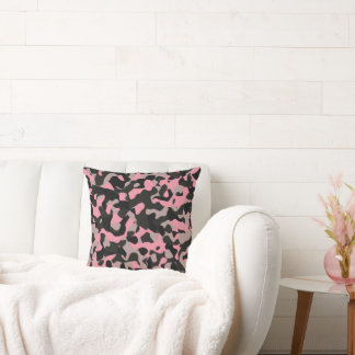 Kitty Camo Throw Pillow