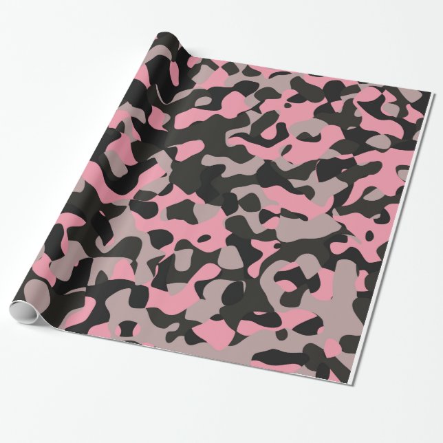 Kitty Camo Wrap Wrapping Paper (Unrolled)
