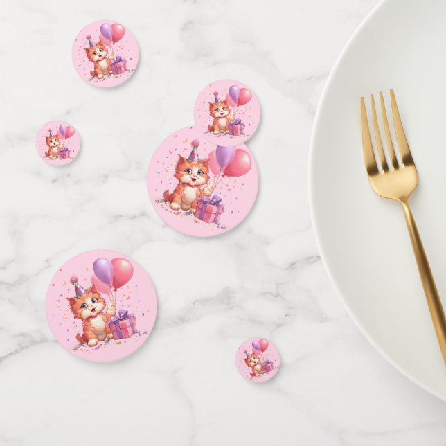 Kitty Cat Celebration Birthday Table Confetti (Group)