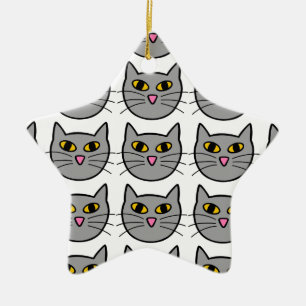 Kitty Cat Ceramic Ornament