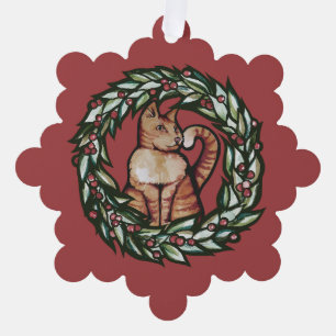 Kitty Cat Christmas Ornament Card