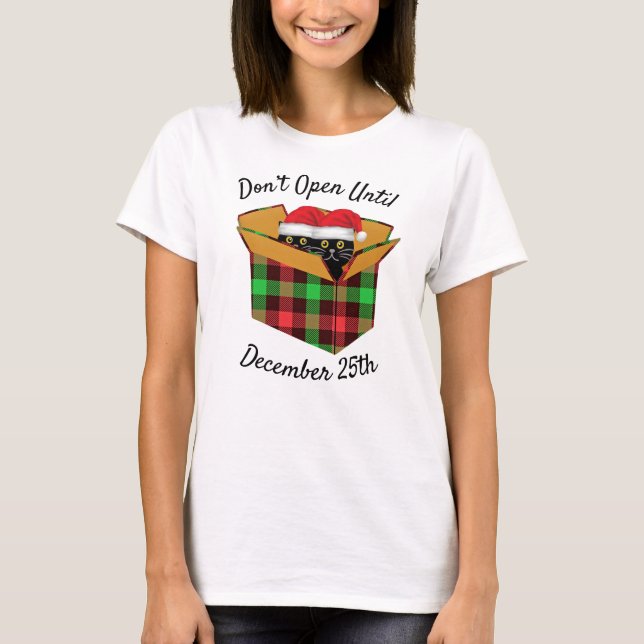 Kitty Cat Christmas T-Shirt (Front)