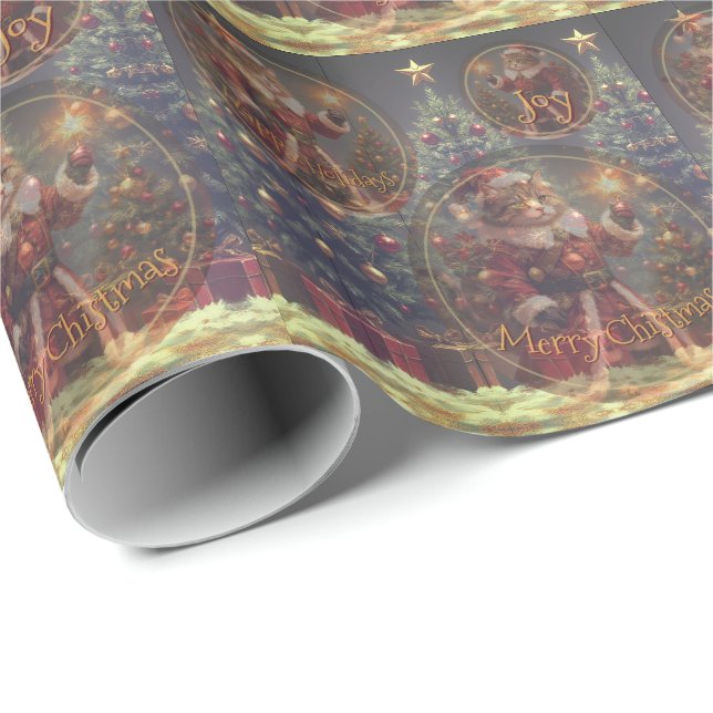 Kitty Cat Christmas Wrapping Paper (Roll Corner)