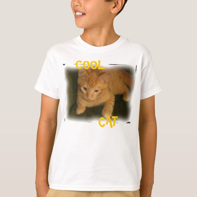 Kitty "CAT COOL" Enfants T-shirt de base (Devant)