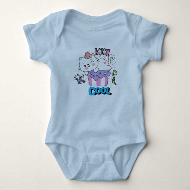 Kitty cat crew cool  baby bodysuit (Front)