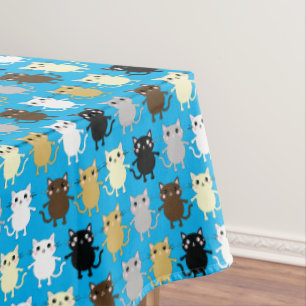 Kitty Cat Cute Kid's Birthday Party Tablecloth