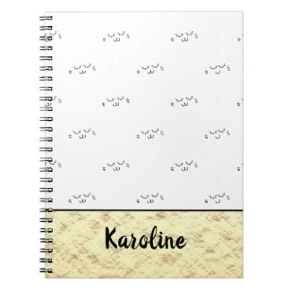 Kitty Cat Face | Monogram Notebook