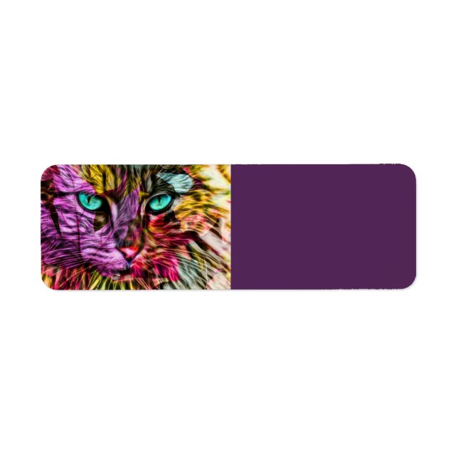 Kitty Cat Fall Leaves Colourful Artsy Design (Front)
