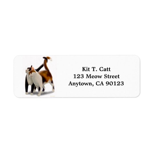 Kitty Cat Friends Customizable Return Address Label