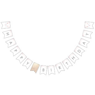 Kitty Cat Happy Birthday Bunting Flags