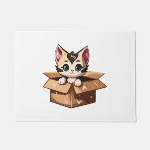 Kitty cat in a box2 doormat