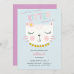 Kitty Cat Kids Birthday Invitation<br><div class="desc">Your birthday only happens once a year, so let’s celebrate in style. Age doesn’t matter at Blush Paper Co.: you can customize the text on any of our unique party invitations to include any age you want, whether the birthday girl is turning two or thirty-two! Our colourful invitations are sprinkled...</div>