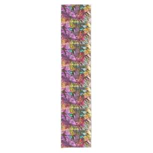Kitty Cat Kitten Artsy Design Short Table Runner