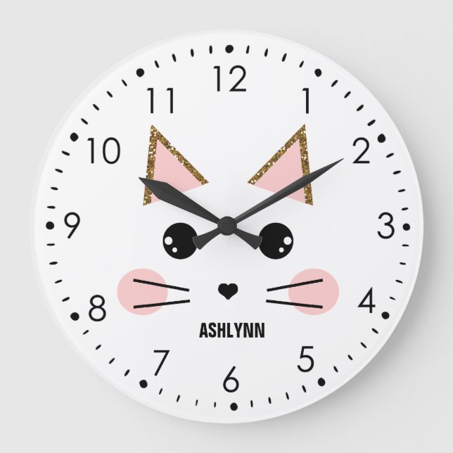 Kitty Cat Large Clock (Front)