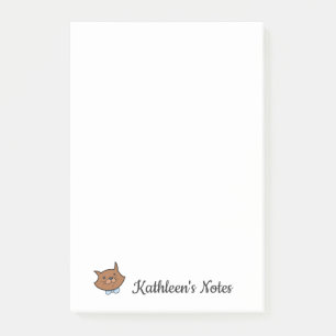 Kitty Cat Love Notes   Customize Text   Brown Cat
