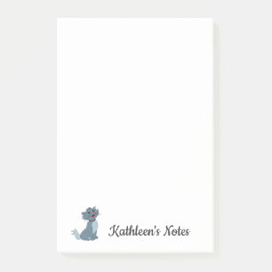 Kitty Cat Love Notes Customize Text Grey Kitty