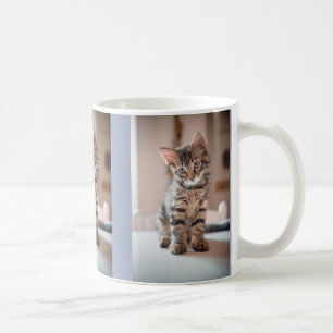 Kitty Cat Lover 3 Custom Photos Coffee Mug