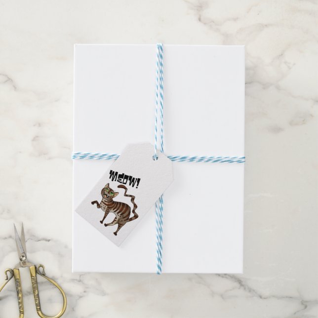 Kitty Cat Meow! Gift Tags (With Twine)