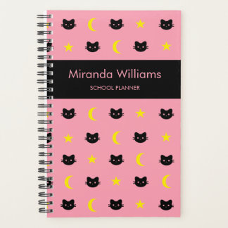 Kitty Cat Moon And Stars Planner
