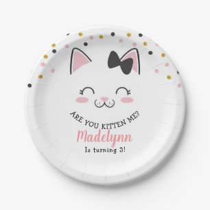 Kitty Cat Paper Plates