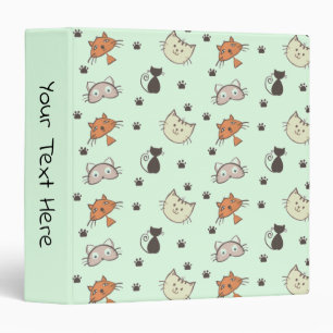 Kitty Cat Pattern Binder